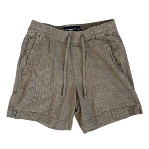 Abercrombie & Fitch Striped Earthy Tone Linen-Blend Shorts